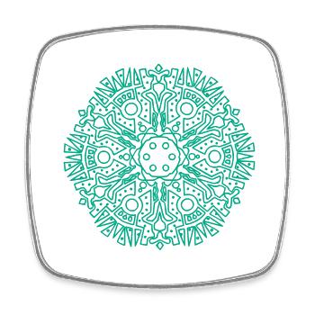 maya pattern - Viereckiger Kühlschrankmagnet - Weiß - Vorne