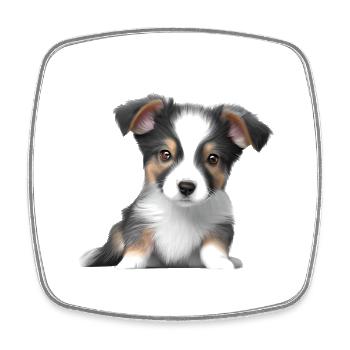 Chien Chien Propriétaire Berger Allemand Chien Chien d’Amour Chiens - Magnet carré - blanc - Devant