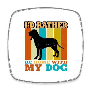 Braco Italiano Dog Lover Silhouette Vintage Sunset - Magnet carré - blanc - Devant
