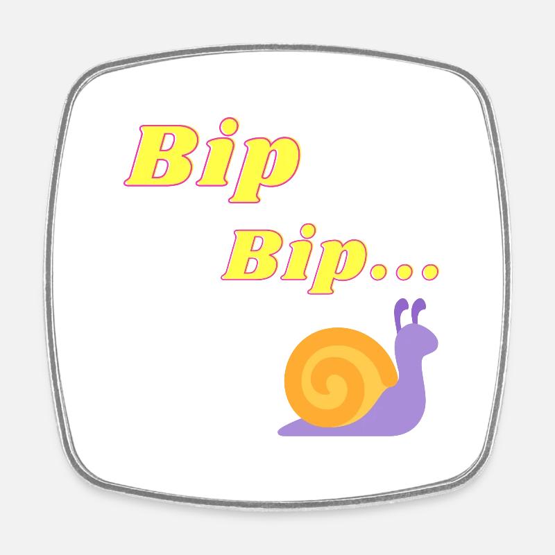 Impression Bip Bip - Des designs amusants - Magnet carré - blanc