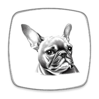 Dogs Dog owners Dog Bulldog Dog owners - Square fridge magnet - white - Front