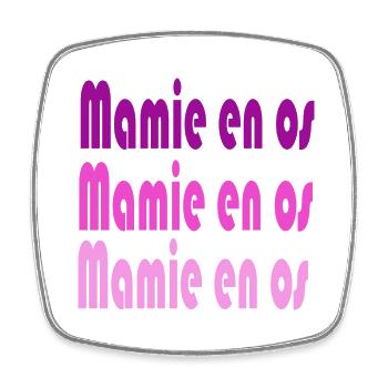 Mamie en os - Magnet carré - blanc - Devant