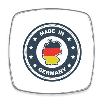 Made in Germany - Viereckiger Kühlschrankmagnet - Weiß - Vorne