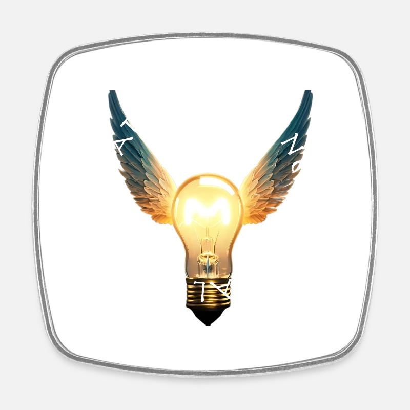 Innovation is the new normal (World Creativity Day) - Square fridge magnet - white