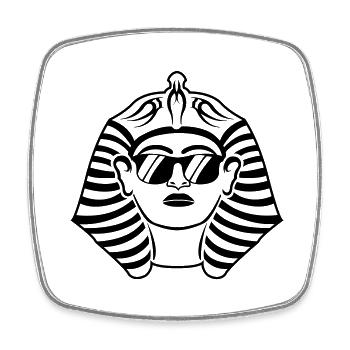 Pharaoh Sunglasses - Square fridge magnet - white - Front