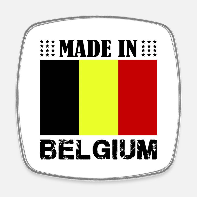 made in belgium - Viereckiger Kühlschrankmagnet - Weiß