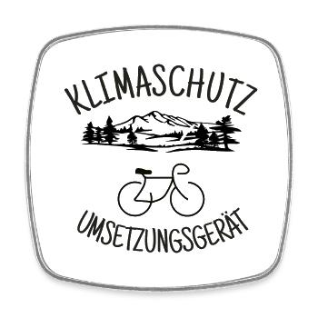 Klimaschutz- Umsetzungs- Gerät Natur - Viereckiger Kühlschrankmagnet - Weiß - Vorne
