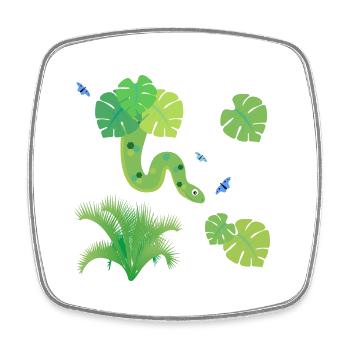 Jungle fever - Square fridge magnet - white - Front