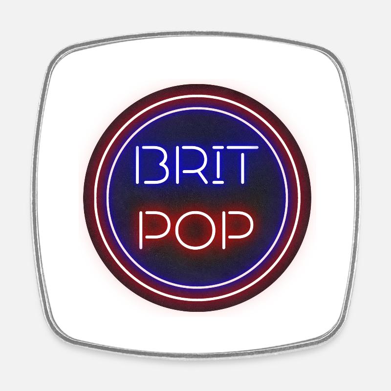 BRIT POP - Square fridge magnet - white
