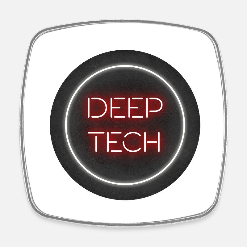 DEEP TECH - Square fridge magnet - white
