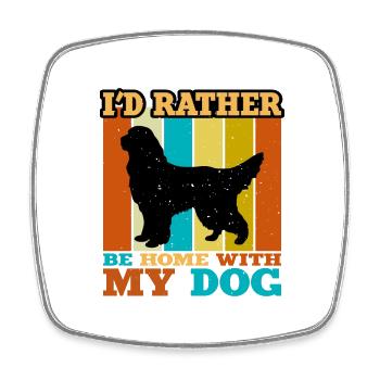 Gordon Setter Dog Lover Silhouette Vintage Sunset - Magnet carré - blanc - Devant