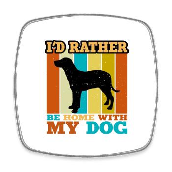 Grand Anglo Francais Blanc Et Noir Dog Lover - Square fridge magnet - white - Front