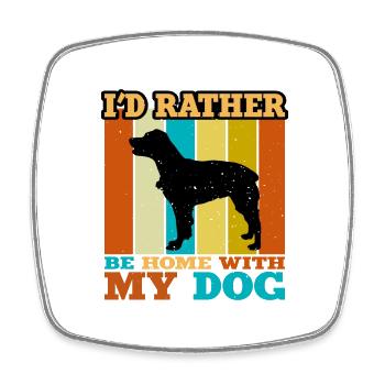 Épagneul Français Dog Lover Silhouette Vintage Sunset - Magnet carré - blanc - Devant