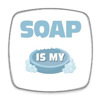 Soap Making Is My Kind Of Leisure Soapmaker Soapma - Square fridge magnet - white - Front