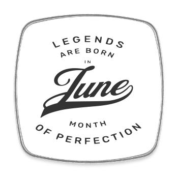 JUNE BIRTHDAY - Square fridge magnet - white - Front
