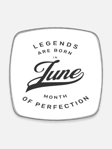 JUNE BIRTHDAY - Square fridge magnet - white