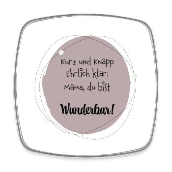 Muttertag - Viereckiger Kühlschrankmagnet - Weiß - Vorne