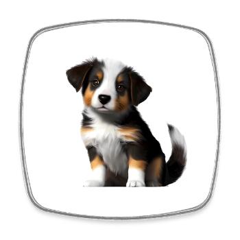 Chien de berger australien Propriétaire Chiot - Magnet carré - blanc - Devant