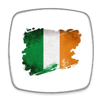 Irland Flagge Fahne - Viereckiger Kühlschrankmagnet - Weiß - Vorne