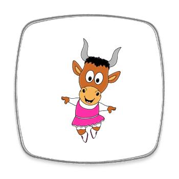 TANZEN - TÄNZERIN - BALLETT - BALLERINA - STIER - Viereckiger Kühlschrankmagnet - Weiß - Vorne
