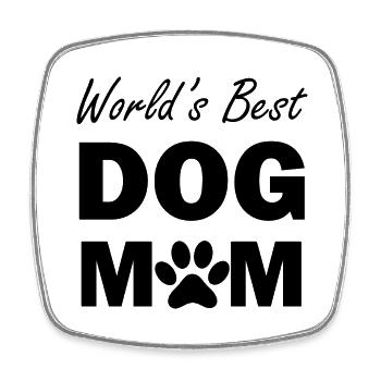 Dog Hund - Viereckiger Kühlschrankmagnet - Weiß - Vorne