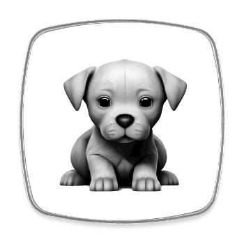 Labrador Retriever Labrador Propriétaire Chiot - Magnet carré - blanc - Devant
