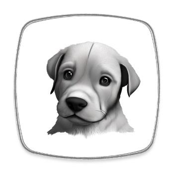 Labrador Retriever puppy Labrador owner - Square fridge magnet - white - Front