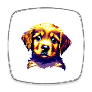 Chiot Golden Retriever Chiens Propriétaires de chiens - Magnet carré - blanc - Devant