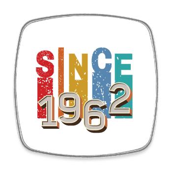 Since 1962 retro - Magnet carré - blanc - Devant