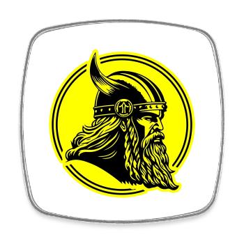Viking Head Warrior Viking - Magnet carré - blanc - Devant