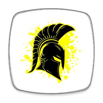 Spartan Helmet Warrior Sparta - Square fridge magnet - white - Front