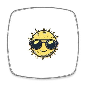 Sun - Square fridge magnet - white - Front