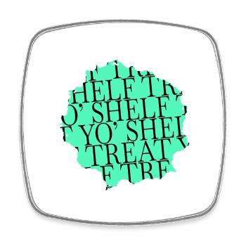 bday book reader book dragon green present - Square fridge magnet - white - Front