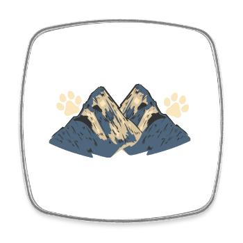 If It Involves Hiking And Dogs Count Me In - Viereckiger Kühlschrankmagnet - Weiß - Vorne