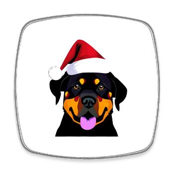 Rottweiler Chien de Noël Chiens Rottweiler Chiot - Magnet carré - blanc - Devant
