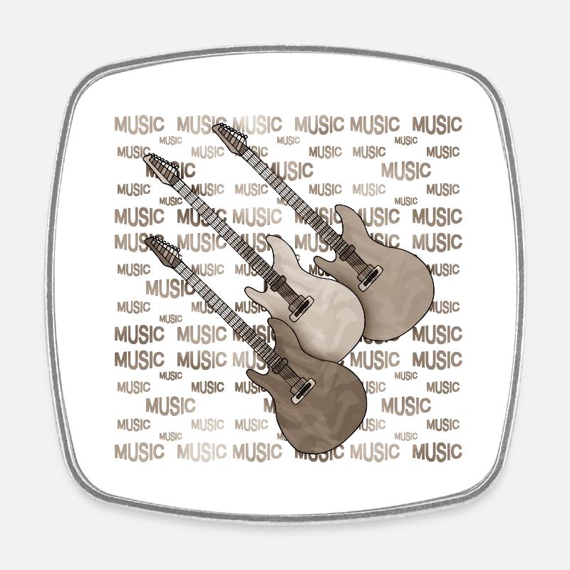 Gitarren - Viereckiger Kühlschrankmagnet - Weiß