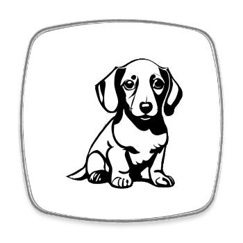 Dogs Dachshund Dog Dog Dog Owner Dog Owner - Square fridge magnet - white - Front