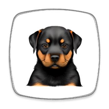 Chiot Chiens Rottweiler Chien Rottweiler Chiot - Magnet carré - blanc - Devant