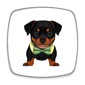 Puppy Dog Rottweiler Rottweiler Puppy Dogs - Magnet carré - blanc - Devant