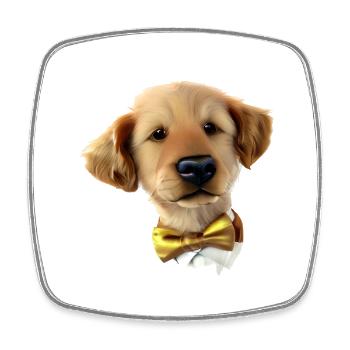 Propriétaires de chiens Golden Retriever chiots chiens - Magnet carré - blanc - Devant