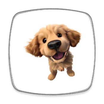 Puppy Golden Retriever Dogs Dog Owners - Square fridge magnet - white - Front
