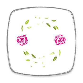 Flower Flower Plant - Magnet carré - blanc - Devant