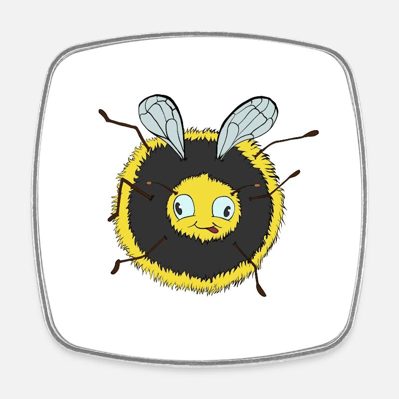 Bumblebee - Square fridge magnet - white