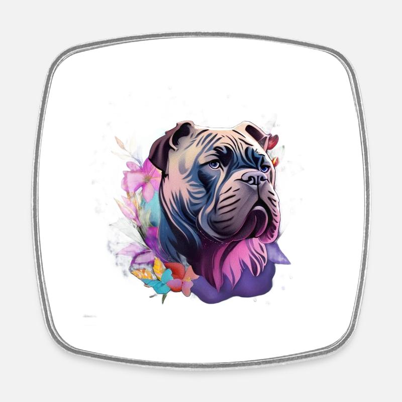 Cane corso - Magnet carré - blanc
