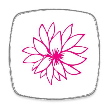 Flower Flower Plant - Magnet carré - blanc - Devant