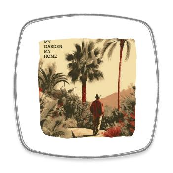 My Garden, My Home - for real garden fans - Square fridge magnet - white - Front