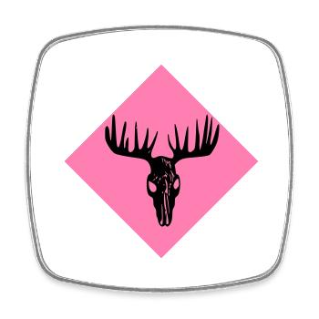 Moose Skull - Square fridge magnet - white - Front
