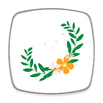Flower Flower Plant - Magnet carré - blanc - Devant