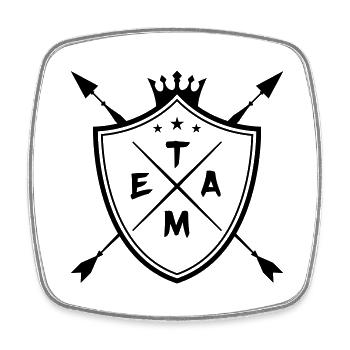 Team Coat of Arms - Square fridge magnet - white - Front