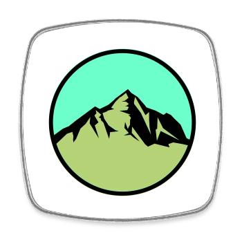 berge - Viereckiger Kühlschrankmagnet - Weiß - Vorne